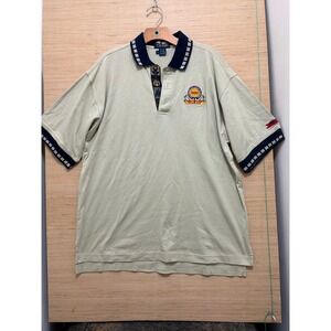 A.M. Player Caribbean Golf Classic Embroidered Polo Shirt‎ Mens L Beige